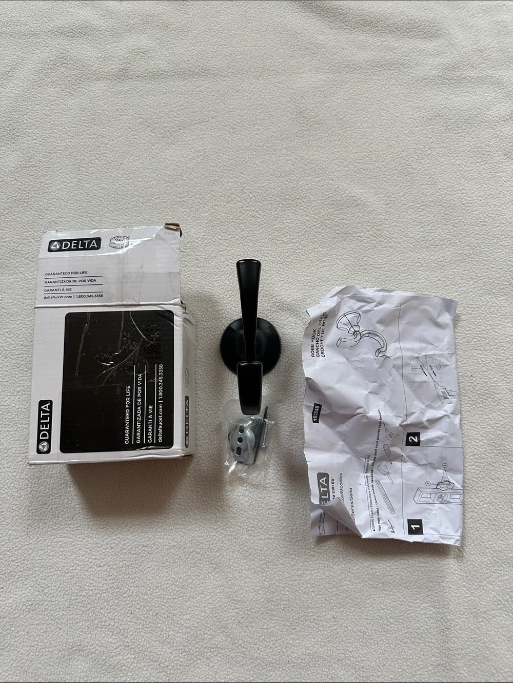 Delta Ashlyn Robe Hook Matte Black